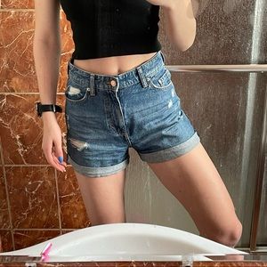 hm denim shorts